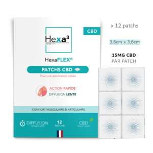 Patchs CBD Douleurs Musculaires - Soulagement ciblé des douleurs musculaires et articulaires avec 15mg de CBD par patch, testés dermatologiquement.